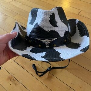 Cow Print Cowgirl Hat